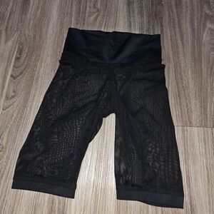 Kids Black Mesh Dance  Shorts